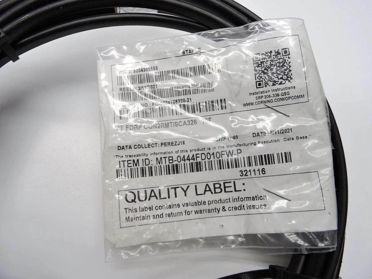 CORNING OptiSheath MTB-0444FD010FW-P Stubbed Multi-Port Terminal w/ OptiTip NOB!