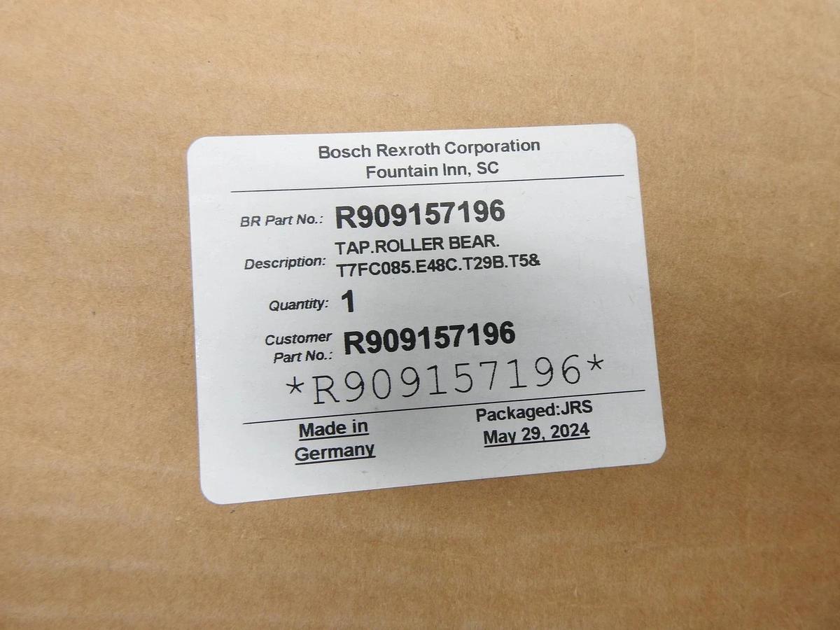 Rexroth R909157196 TAPERED ROLLER BEARING T7FC085.E48C.T29B.T5& - OEM NEW