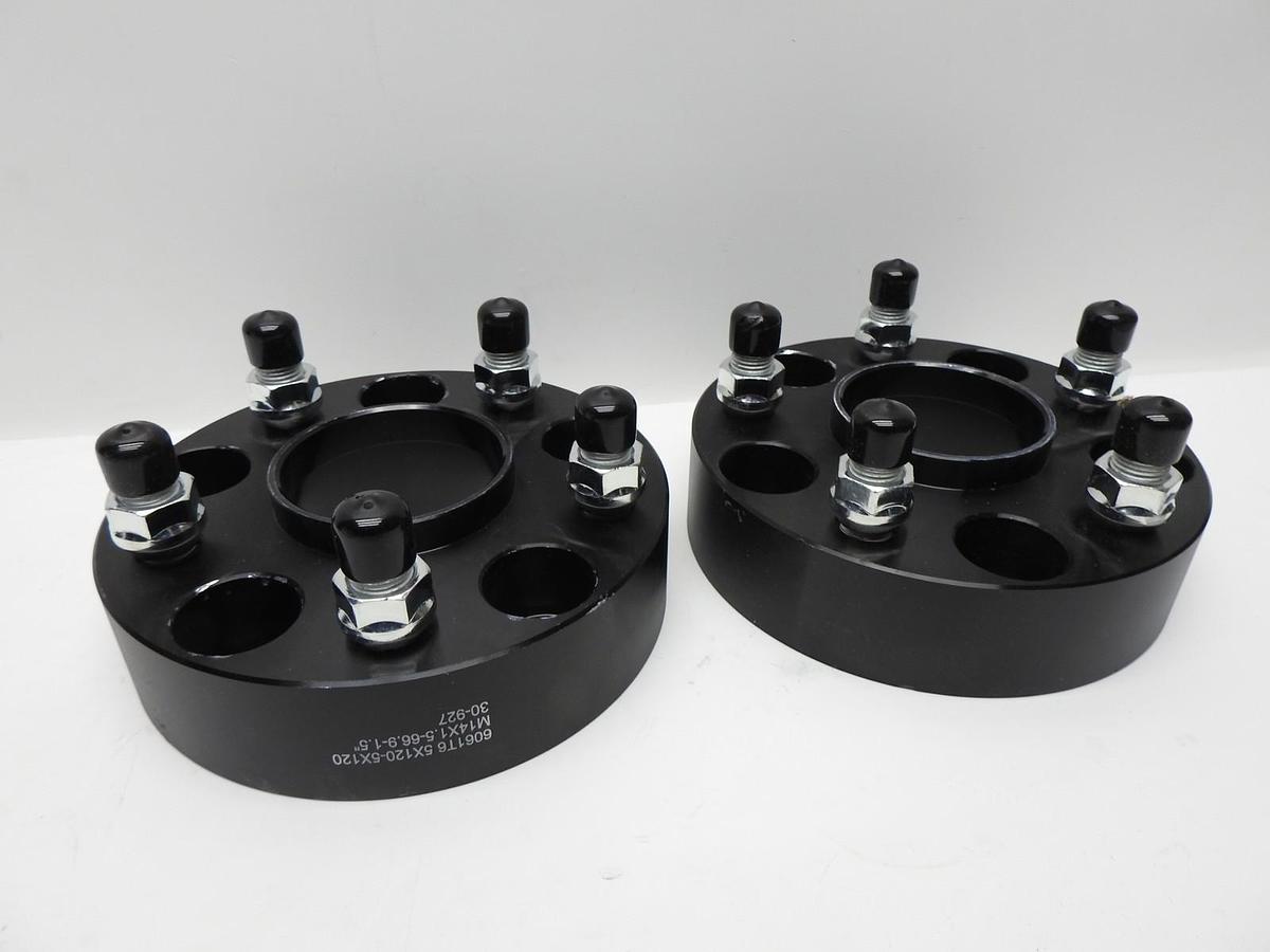 x2 1.5" 5x120 Wheel Spacers 66.9mm M14x1.5 for Camaro CTS Impala Equinox 6061T6
