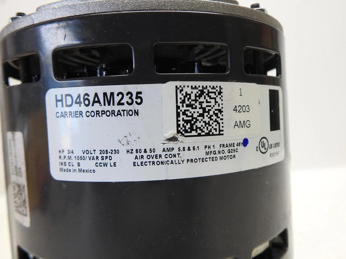 Carrier HD46AM235 Motor 3/4 HP, 115/208/230 - Genuine OEM - NEW!
