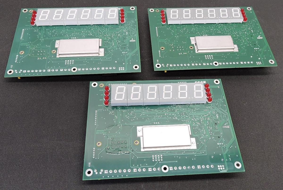 LOT OF 3 - AS IS Rice Lake Weighing Systems 85123-G 6 Digit Display Circuit Boar
