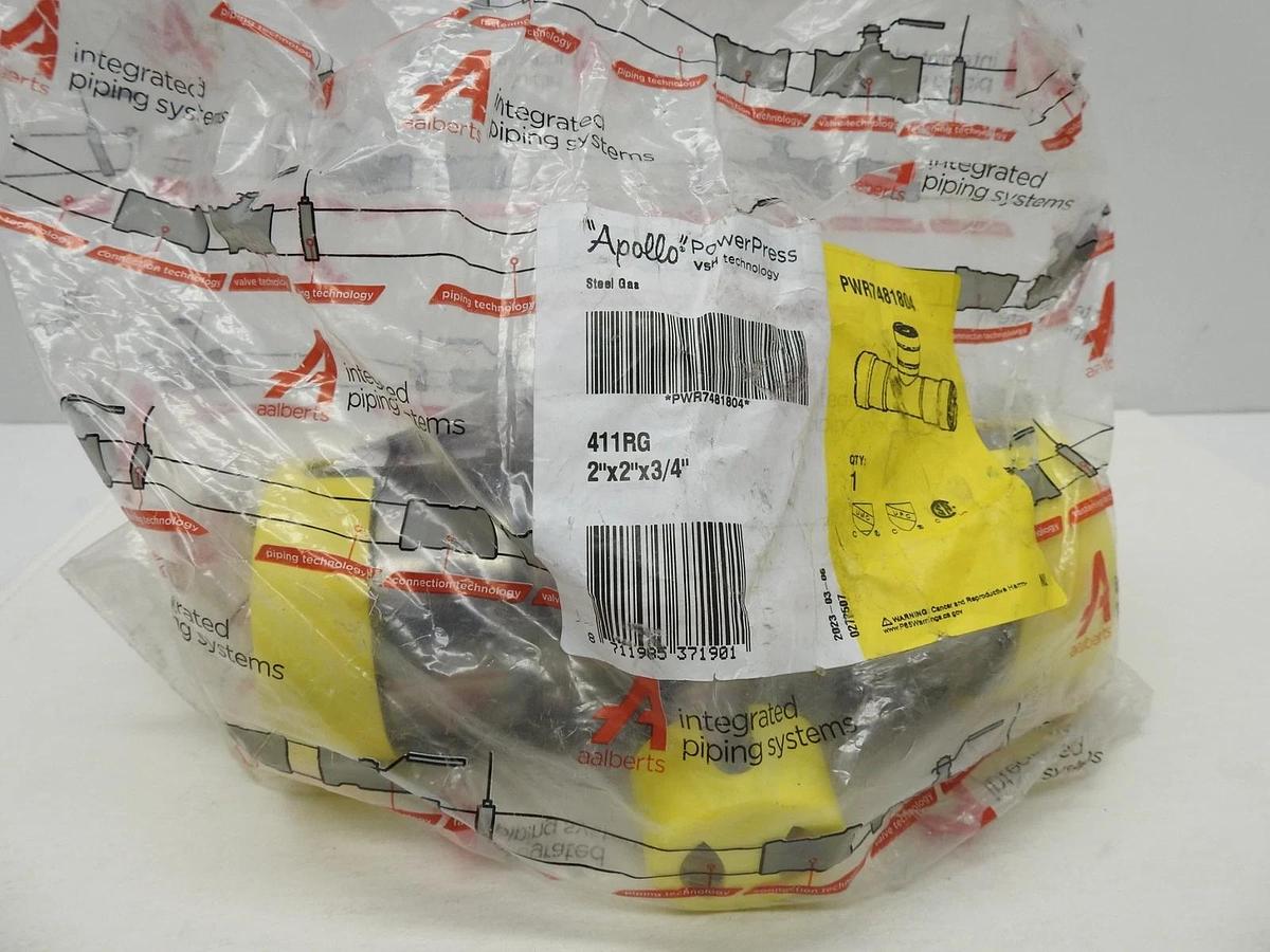 Apollo Powerpress Carbon Steel Gas Press Reducing Tee PWR7481804 - NEW!