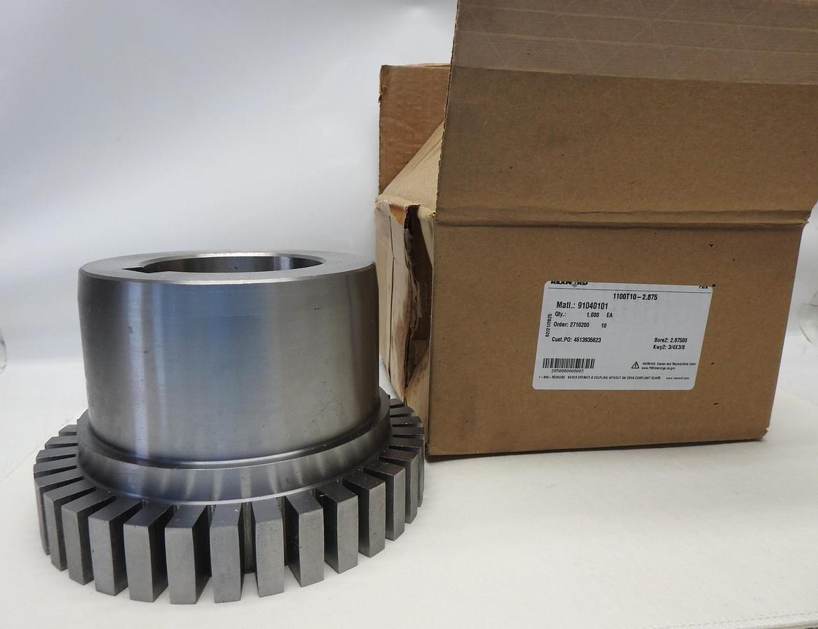 Rexnord 91040101 BORE: 2.87500 , 3/4X3/8 1100T10-2.875 Gear Coupling Hub NOB NEW