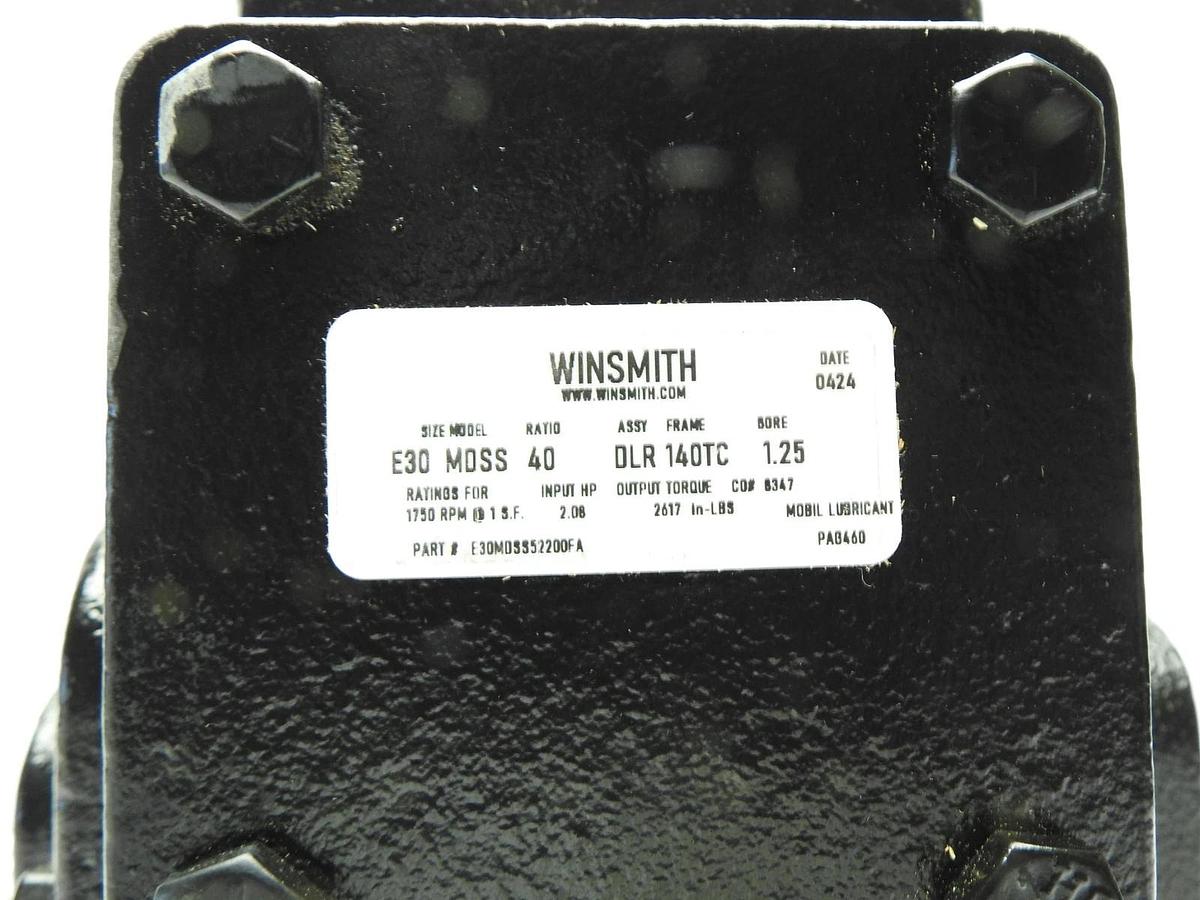 Winsmith SE Encore E30 MDSS RATIO: 40, DLR 140TC, BORE: 1.25 E30MDSS52200FA NEW