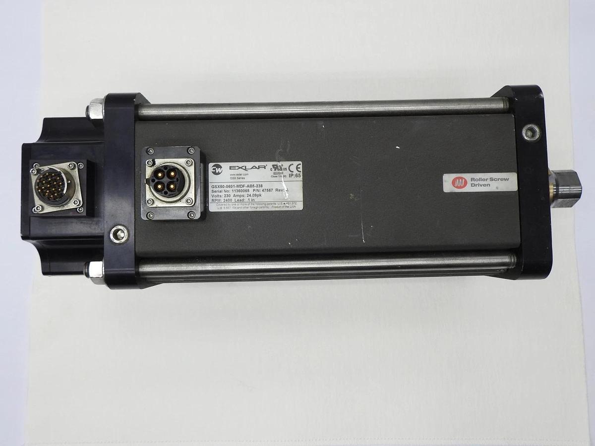 Exlar GSX50 Integrated Motor GSX50-0601-MDF-AB5-238 AC 47567, 2400 RPM, 230V