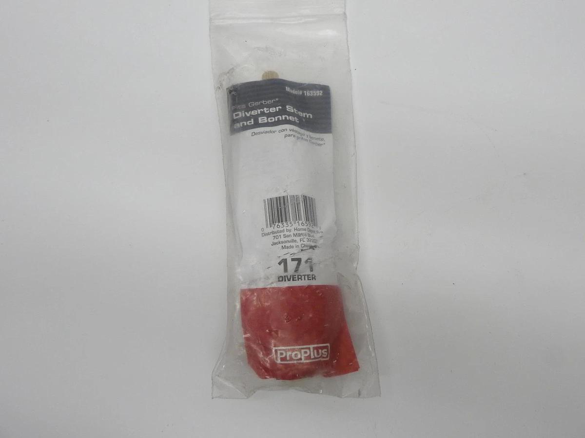 Proplus 163592 Faucet Stem Diverter for Gerber, 16 Point 171 Diverter - NEW