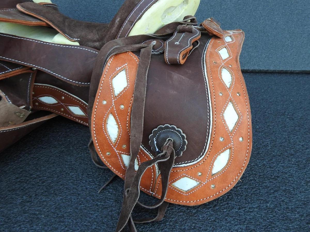Round Cantina Charra Chair Mexican Leather Horse Saddle