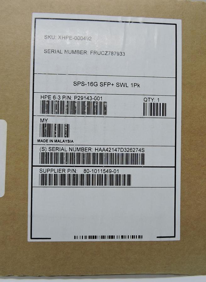 HPE P29143-001 B-series 16Gb SFP+ Short Wave Transceiver - NEW!