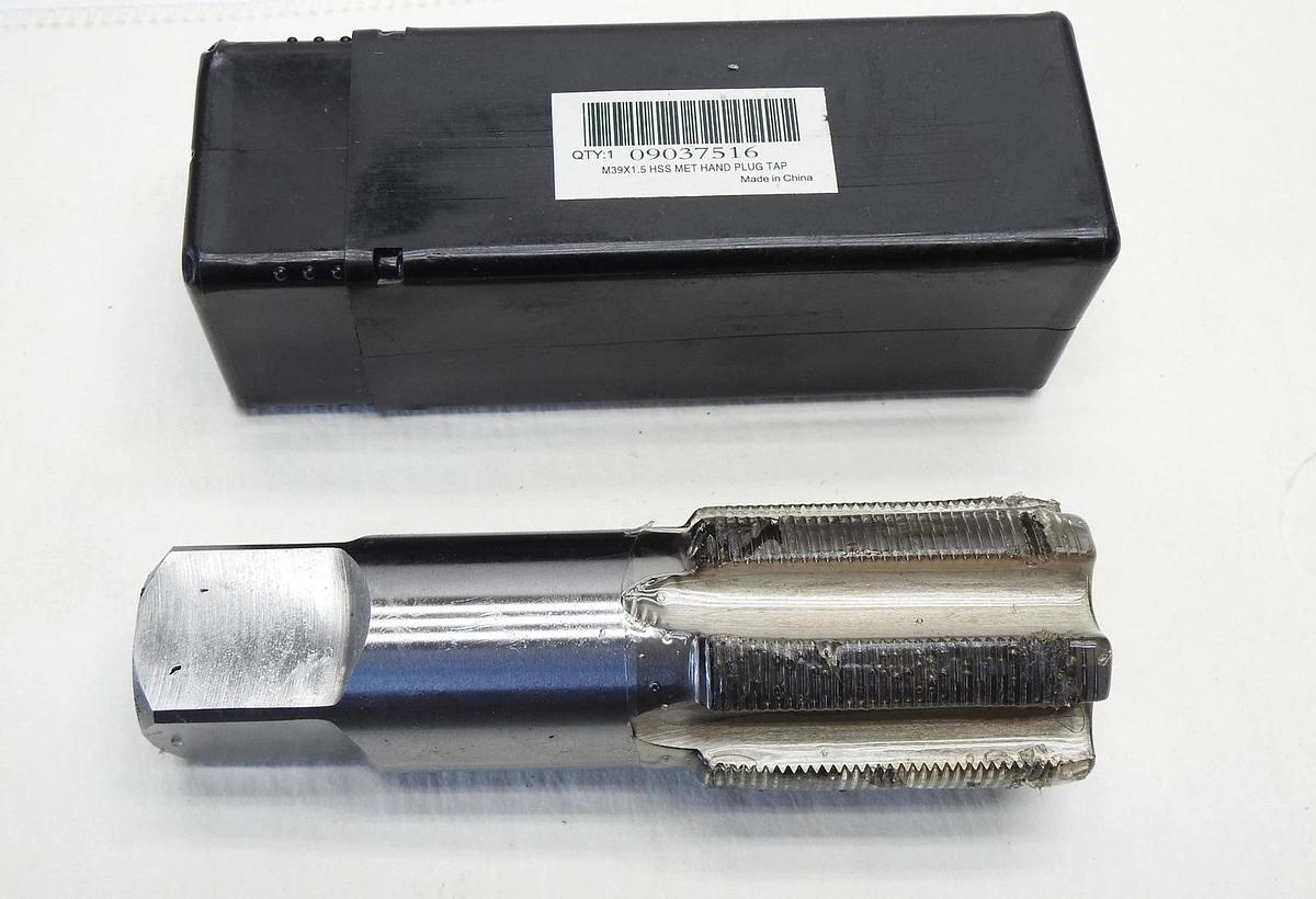 Value Collection Straight Flute Tap M39x1.50 Metric Fine, 6 Flutes, 09037516 NEW