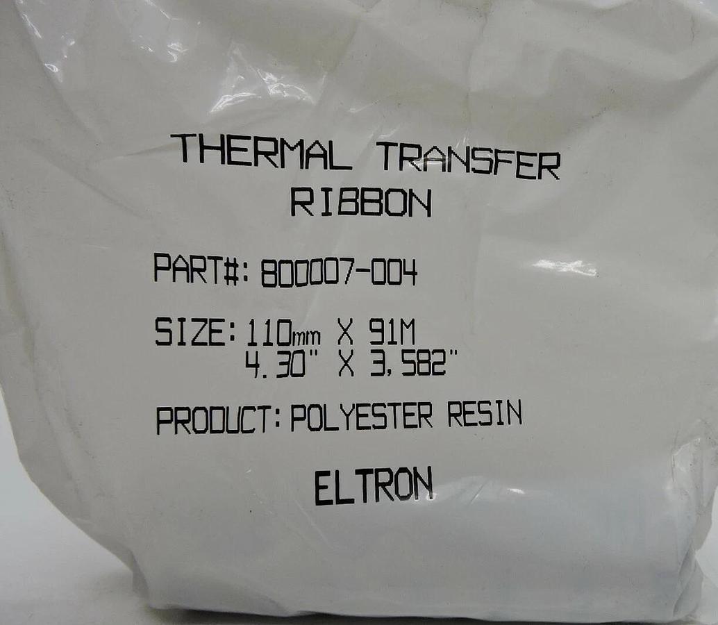(12) Eltron Thermal Transfer Ribbon 110mm x 91M / 4.30" x 3,582" Polyester Resin
