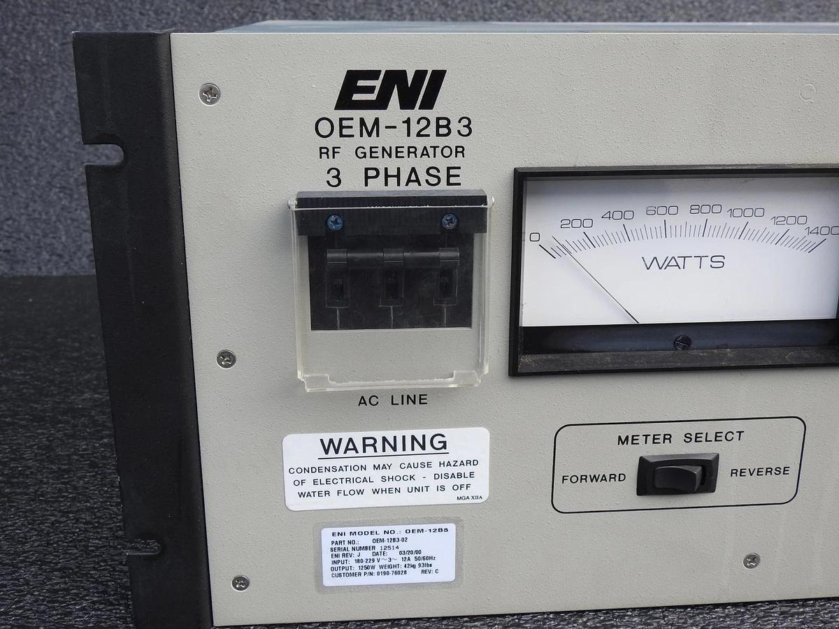 ENI OEM-12B3 RF Generator 3 Phase AMAT P/N: 0190-76028, OEM-12B3-02 ~NICE!~