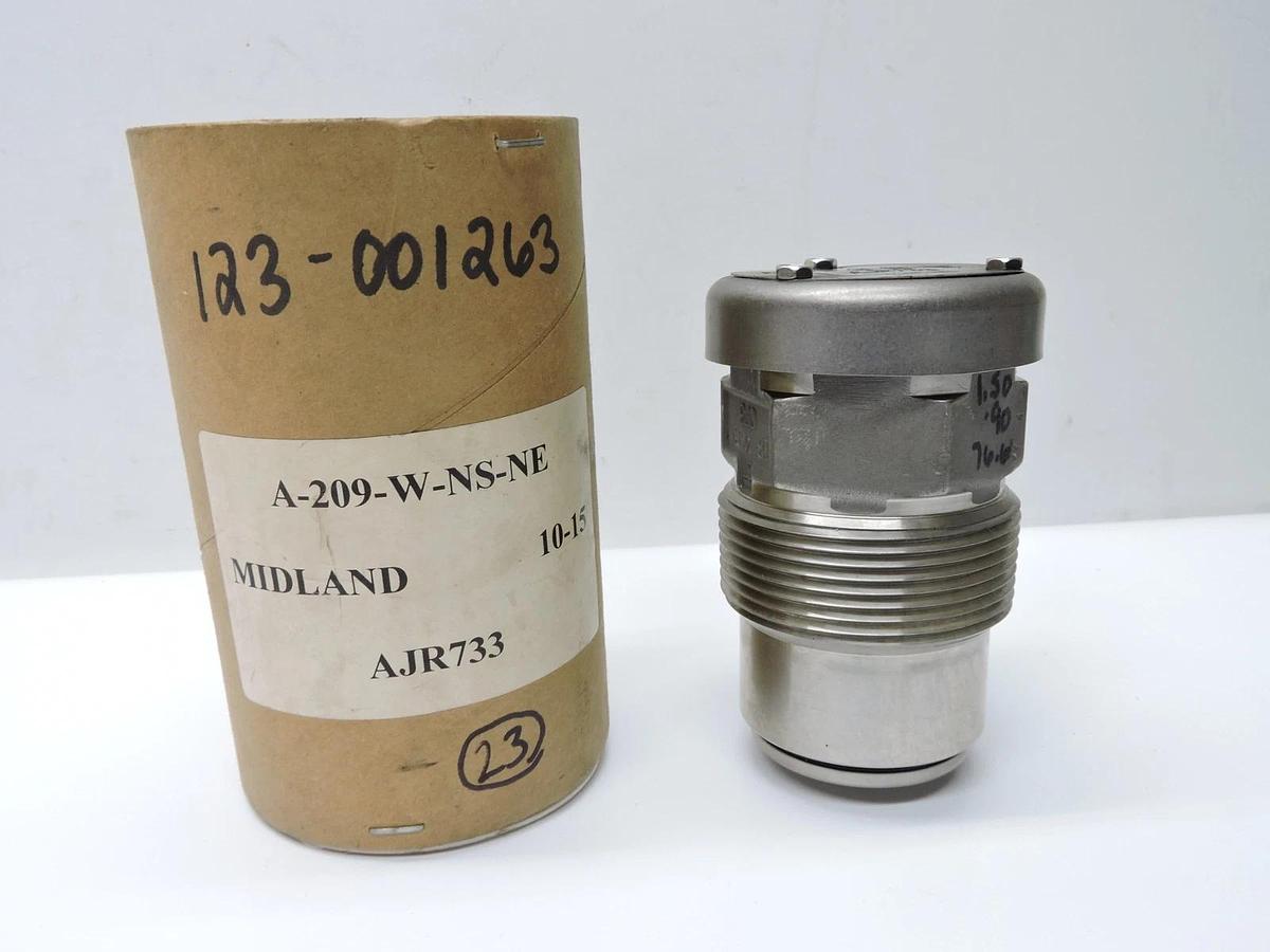 Midland Vacuum Relief Valve A-209-W-NS-NE OPW 209-1-SS for Rail Car - NEW!