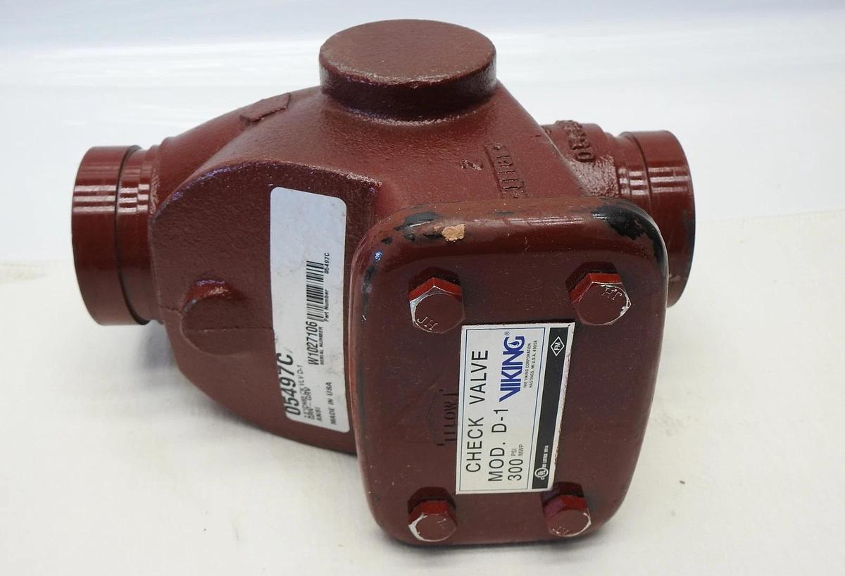 Viking Model D-1 05497C 2-1/2" Swing Check Valve 300PSI - GENUINE OEM NEW