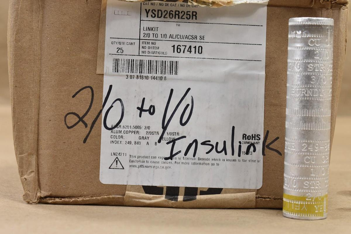 Burndy YAK39A2G2 Al Stacking Terminal Lug, 750 kcmil YAK39A-2G2 - OEM NEW!