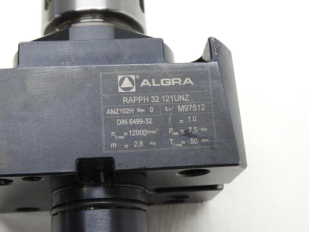 Algra RAPPH 32 121UNZ Driven Tool Holder TENON ER32-EXT Coolant Supply: EC