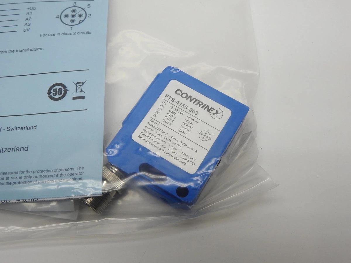 Contrinex FTS-4155-303 Color And Contrast Sensor *Genuine OEM - NEW!