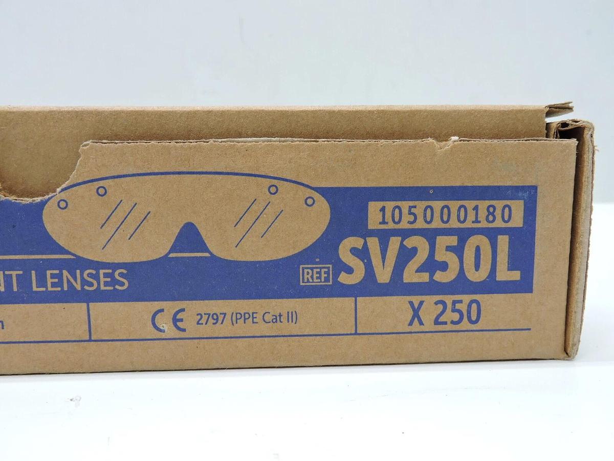 Halyard SV250L Safeview Eyewear Replacement Lenses - (25 Boxes of 10, 250 Total)