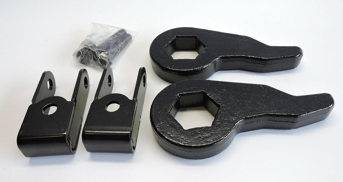 Blackhorse Racing 1"-3" Torsion Bars Key Shock Extender Brackets Chevy GMC Silve