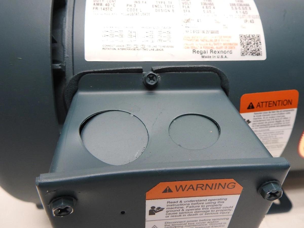 Leeson WattSaver Electric Motor 121180.00 C145T17FK26E 230/460V 3 Phase - NEW