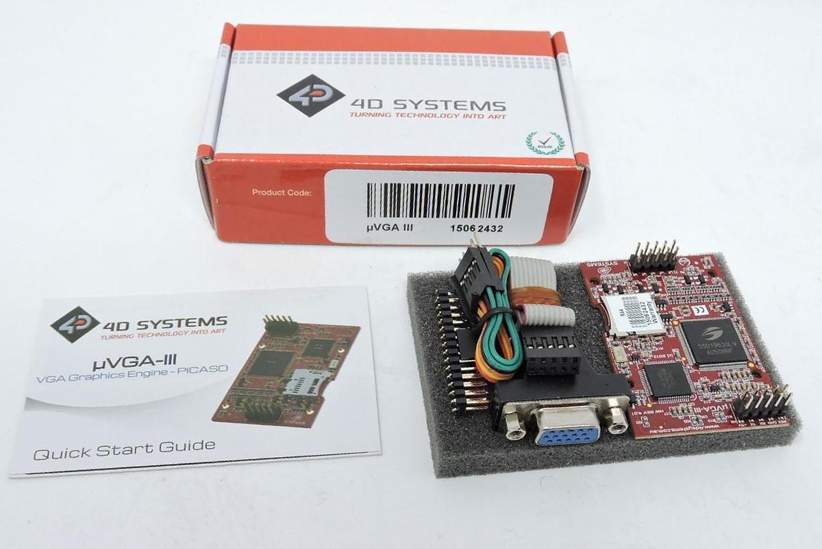 4D Systems uVGA LLL Video Modules MICROVGA UVGA Graphics engine Kit w/ Picasso