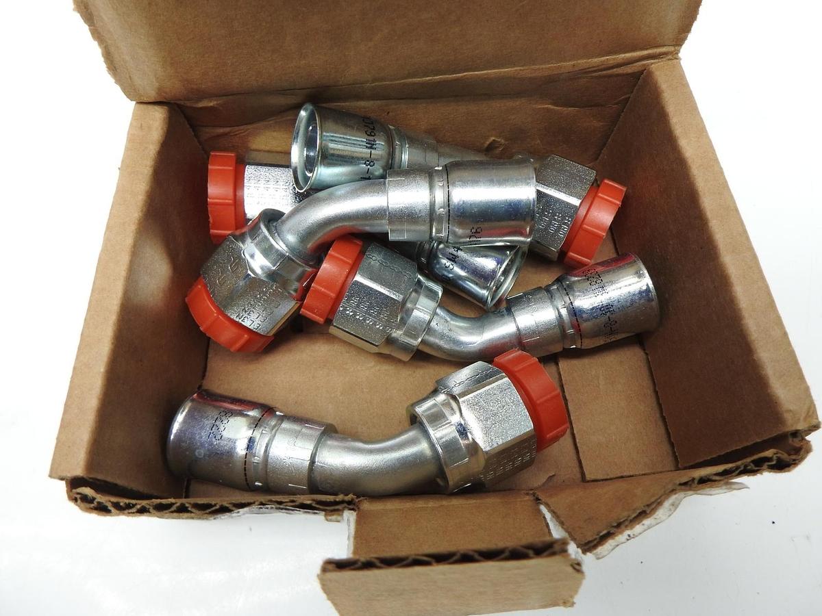 Parker 1J791N-8-10 Parkrimp Permanent Female Seal-Lok - Swivel - 45° Elbow - 5pk
