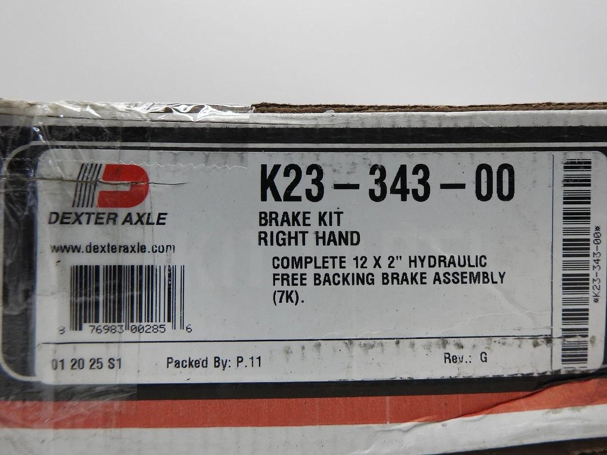 Dexter Axle 12 x 2" 7K Hydraulic Brake K23-343-00 - NEW!