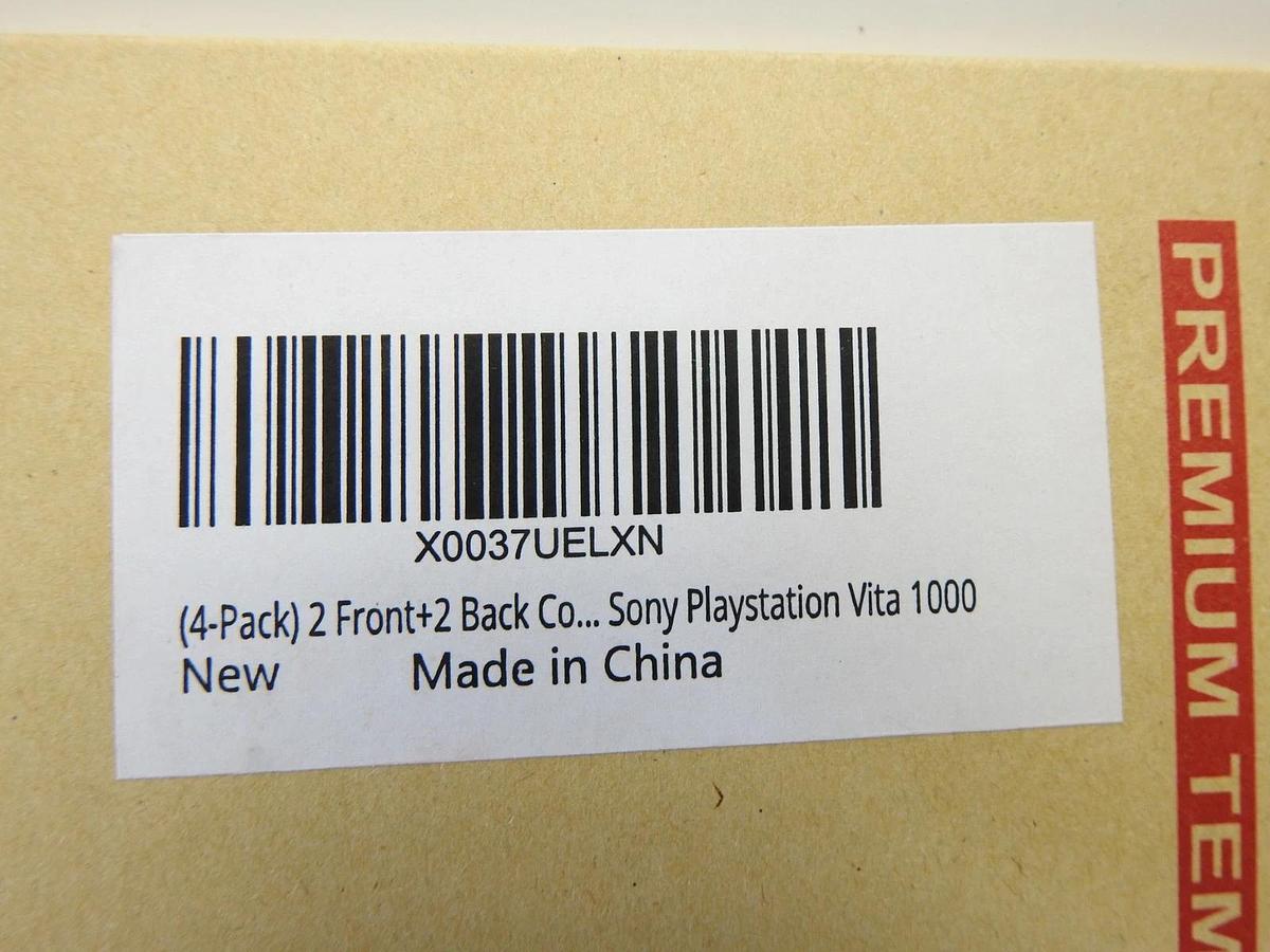 Sony Playstation Vita 1000 Screen Protector (4-pk) 2 Front+2 Back Tempered Glass