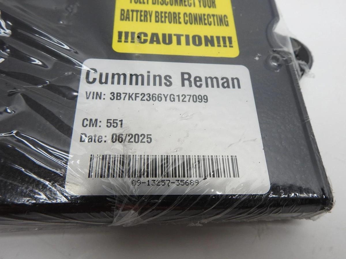 OEM REMAN CM551 1998-2002 Dodge Ram Truck (Cummins) 5.9L ECM - PROGRAMMED TO VIN