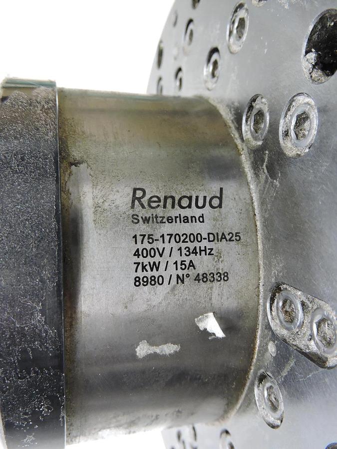 Renaud 175-170200-DIA25 / 2303 Spindle 400V / 134Hz, 7kW / 15A