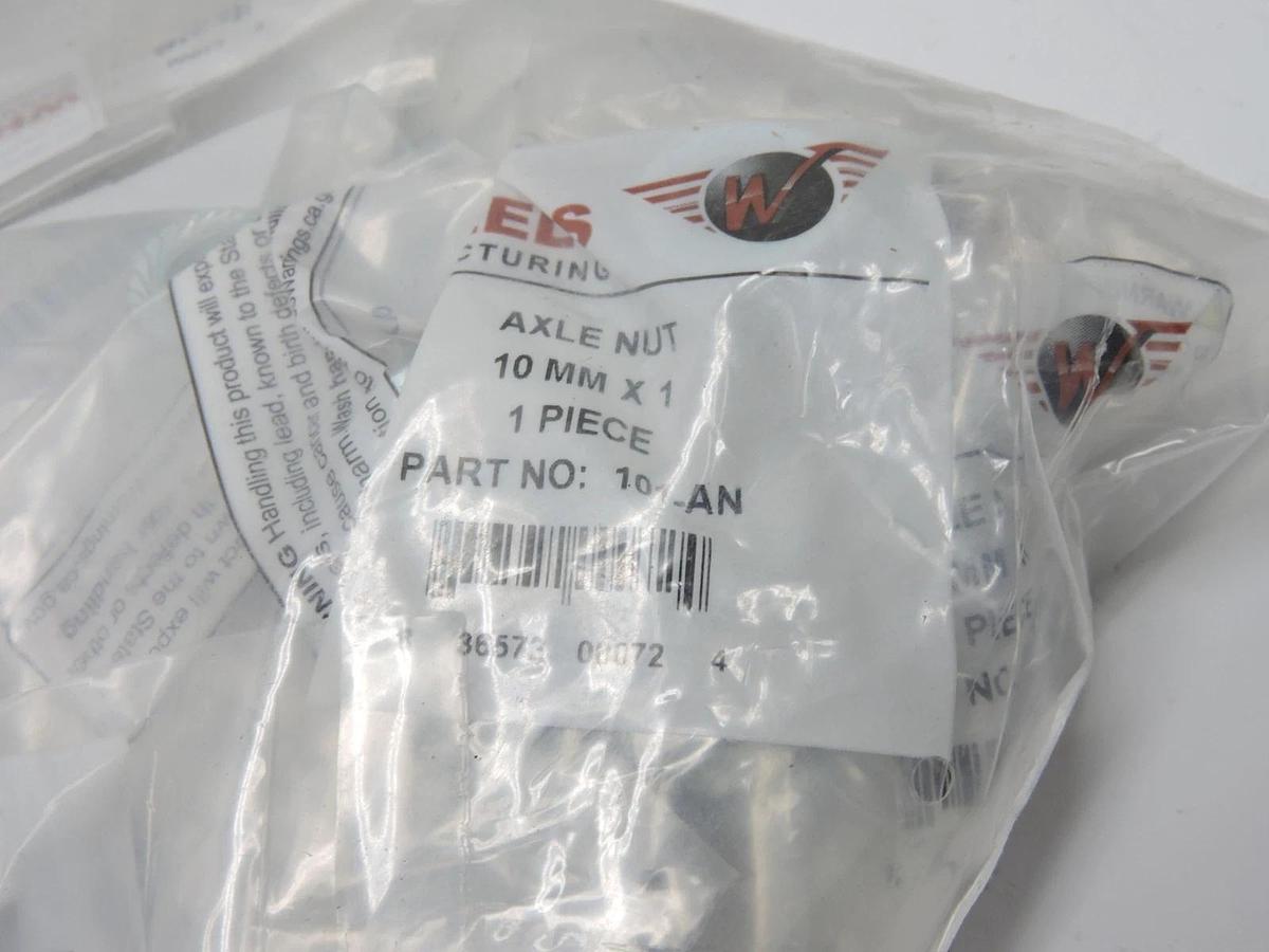 (Lot of 65) Wheels Manufacturing Bicycle Hub Axle Nut 10mm X 1 (101-AN)