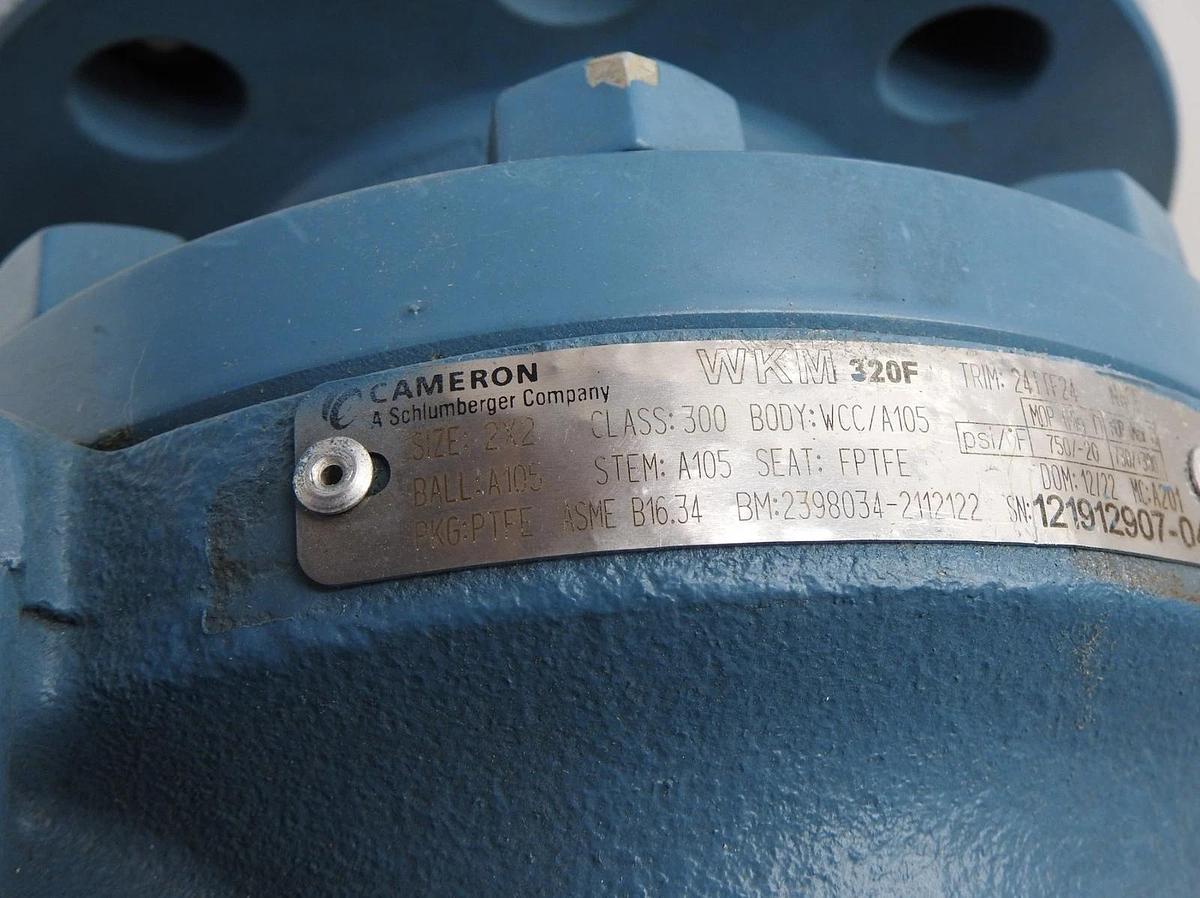 Cameron 2X2 WKM 320F 2398034-2112122 Ball Valve A105 PTFE Class:300 WCC/A105