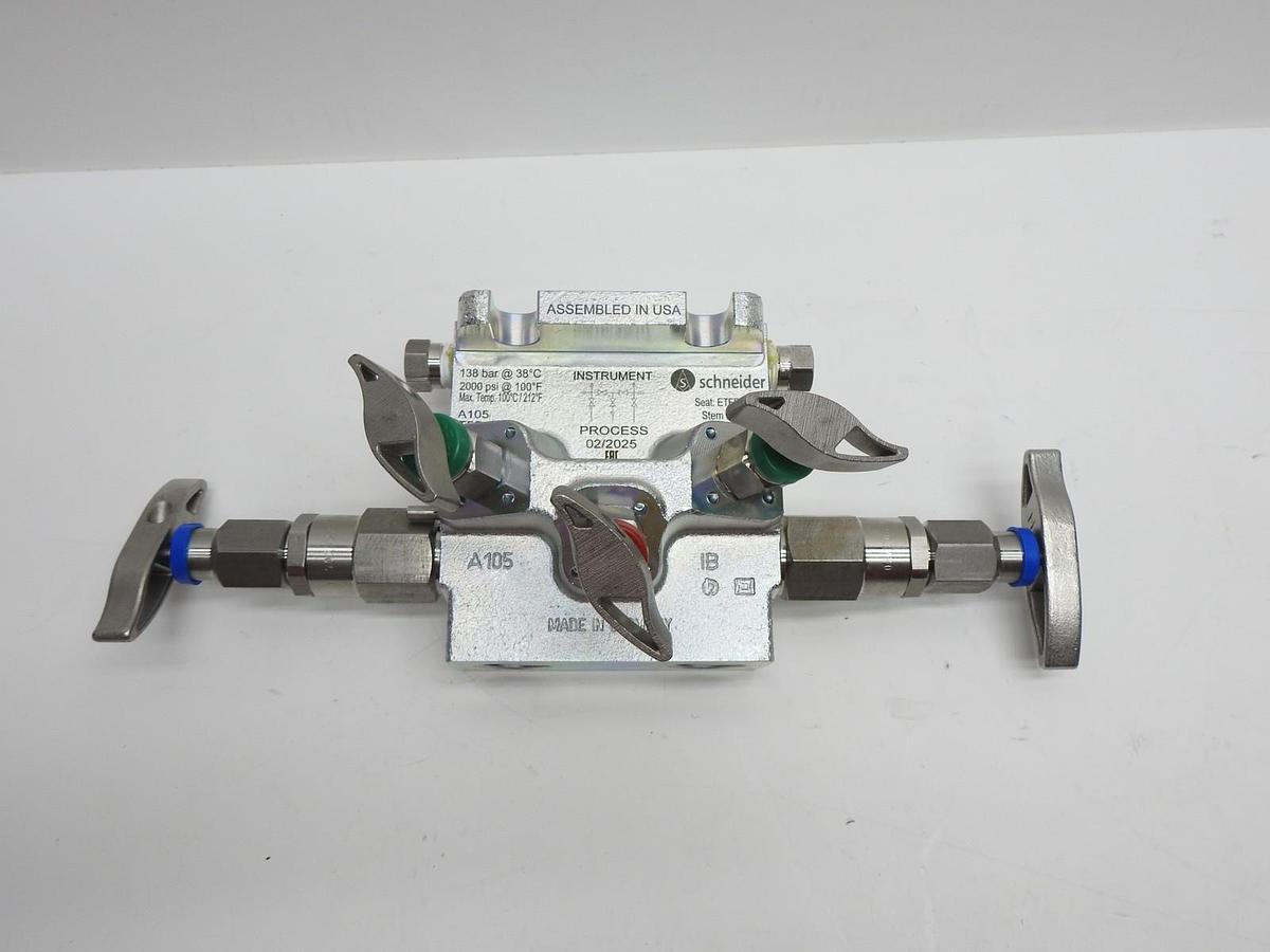 AS-Schneider T5S-CKA 5-Valve Manifold A105 ETFE / POM, FKM
