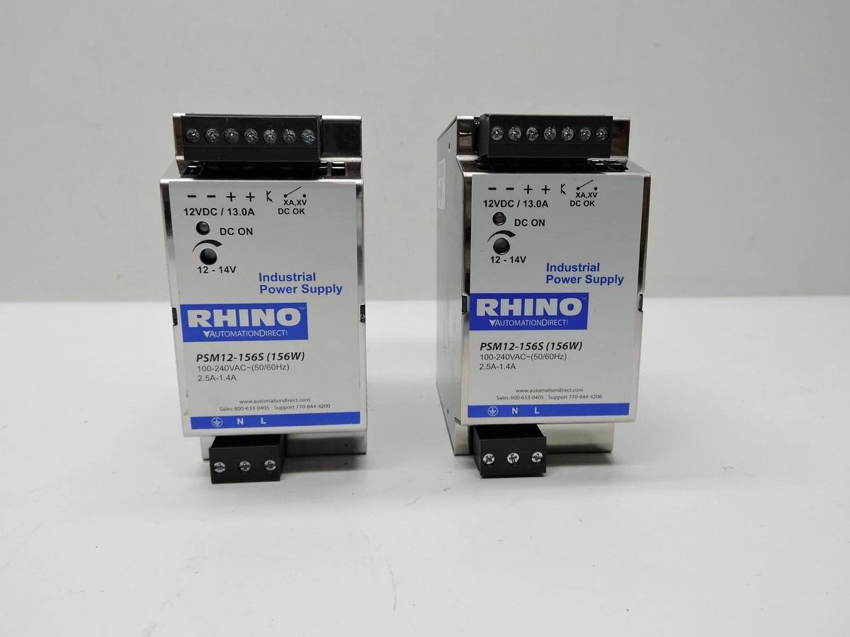 (Lot of 2) - Rhino Automation Direct 12V PSM12-156S Power Supply 156W NOB NEW!