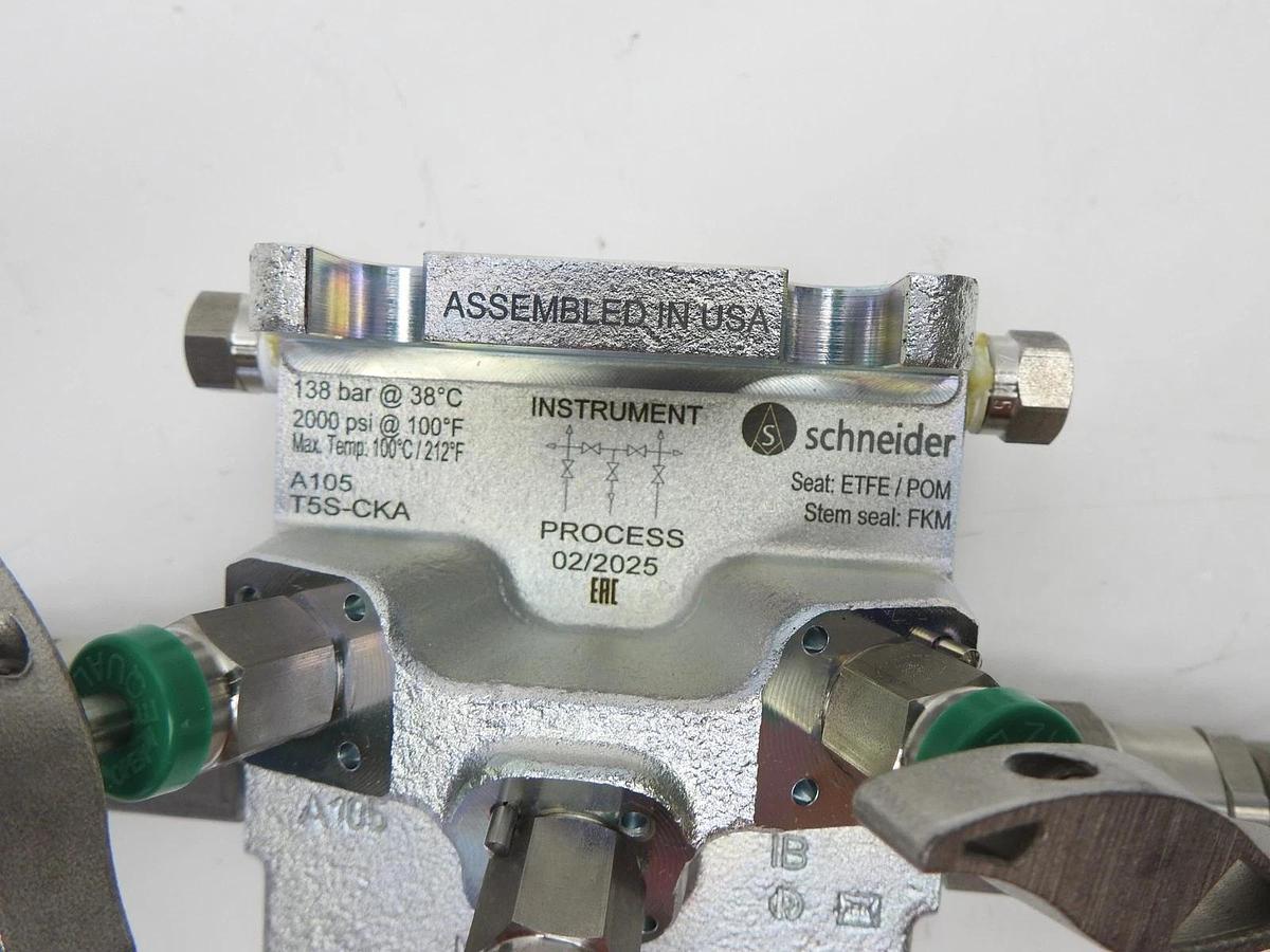 AS-Schneider T5S-CKA 5-Valve Manifold A105 ETFE / POM, FKM