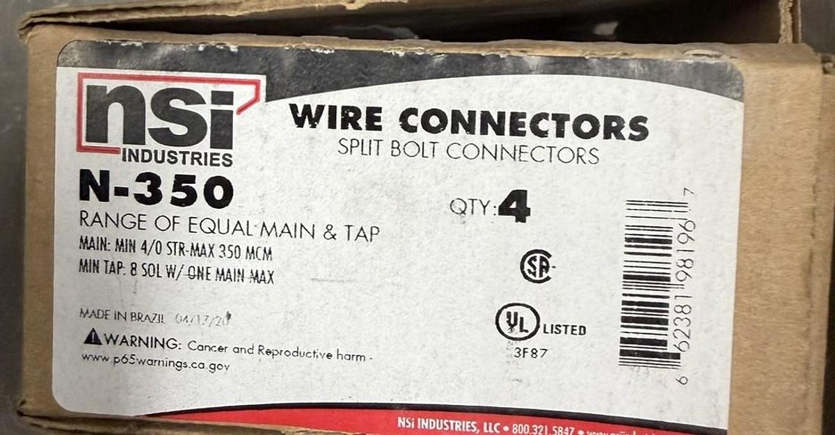 Burndy YAK39A2G2 Al Stacking Terminal Lug, 750 kcmil YAK39A-2G2 - OEM NEW!