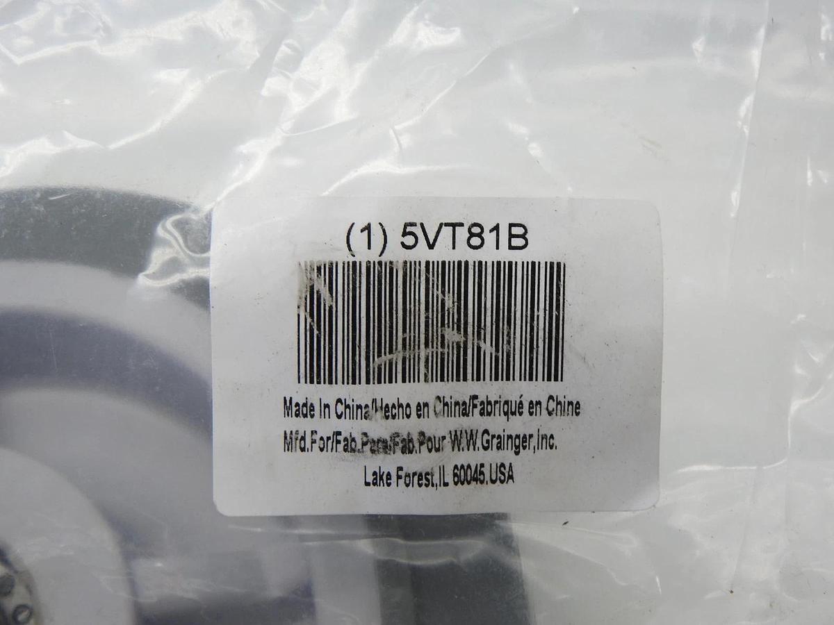 Caster Wheel 6 in Dia., 2 in Wheel Wd, Rubber, 600 lb Load 5VT81, XS0620112 NEW