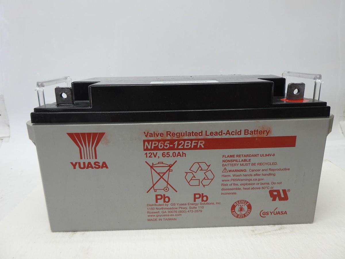 Yuasa NP65-12BFR 12V 65Ah M6 Battery Valve Regulated Lead Acid NP65-12 - NEW!