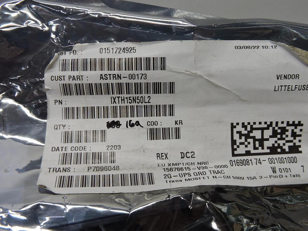 Lot of 169 - IXTH15N50L2 MOSFET N-CH 500V 15A TO247