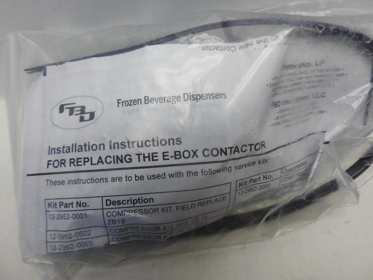 FBD Frozen Beverage Dispenser E-Box Contactor & Capacitor Replacement Kit NEW!
