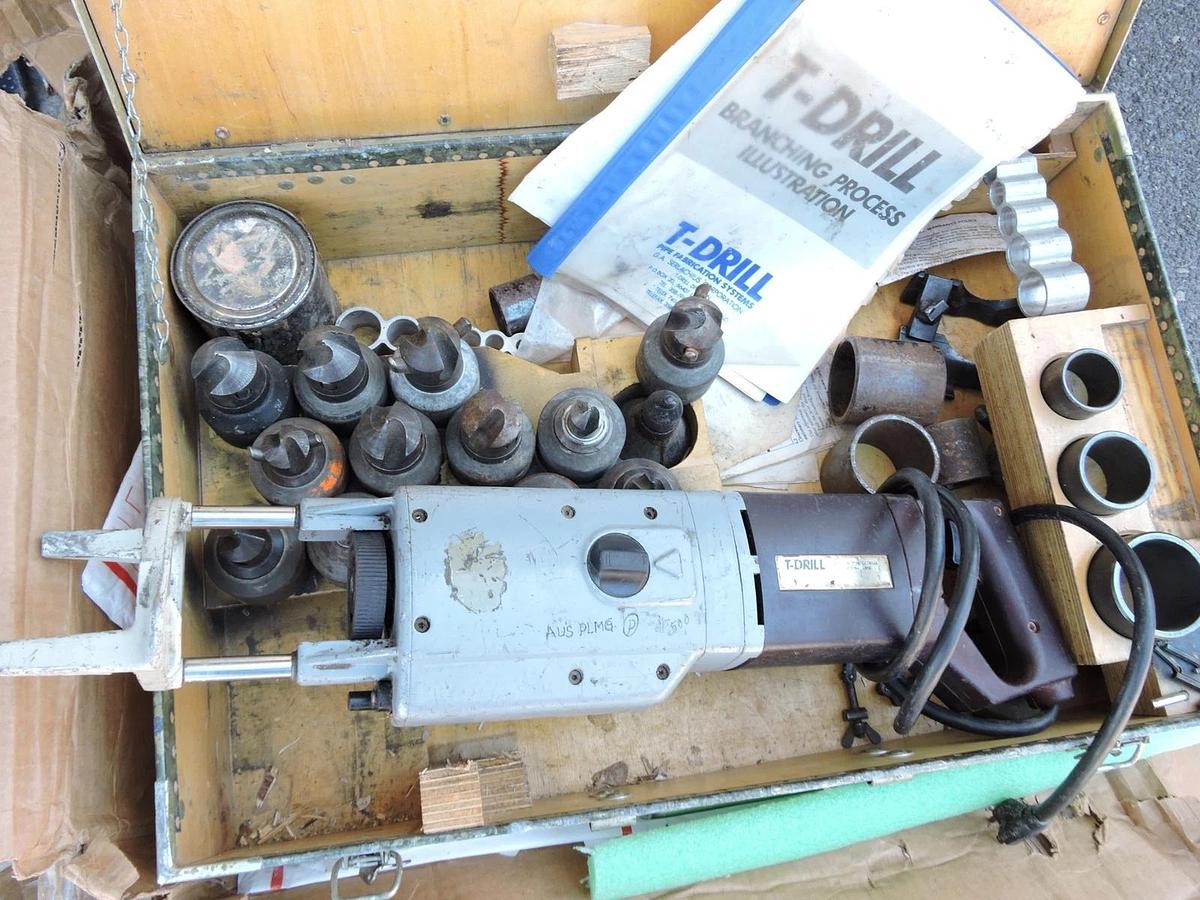 T-DRILL T-55g / T55G PORTABLE COLLARING MACHINE COPPER w/ Accessories!