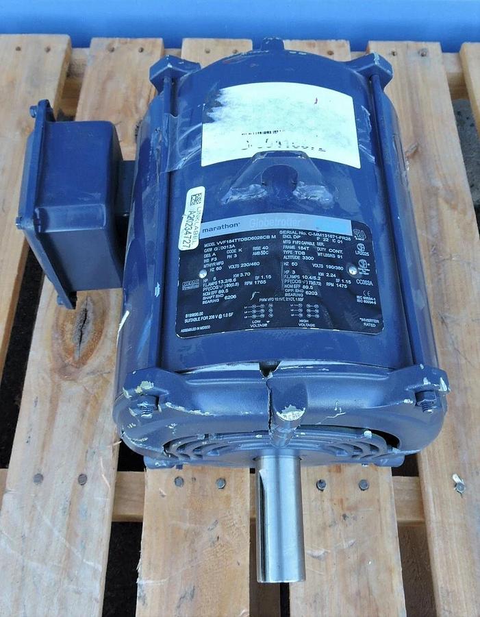 Marathon GT0013A 5HP 1765 RPM 230/460 volt 60 hertz - READ