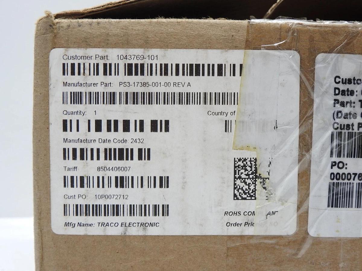 Sager Electronics Power Converter (VPA/GPA) 1043769-101 TRACO Electronic