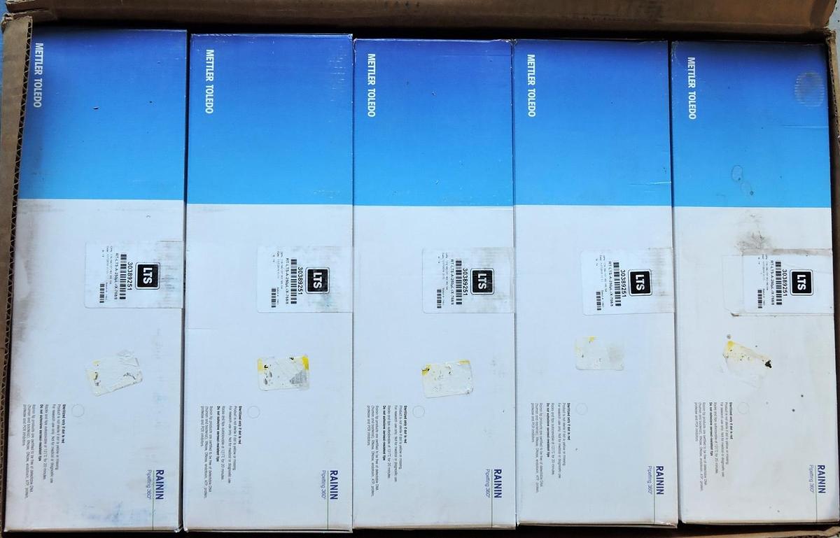 (5 Boxes - LOT) Metler Toredo Rainin Pipette Tips RT LTS 250µL X 768A/8 NEW!