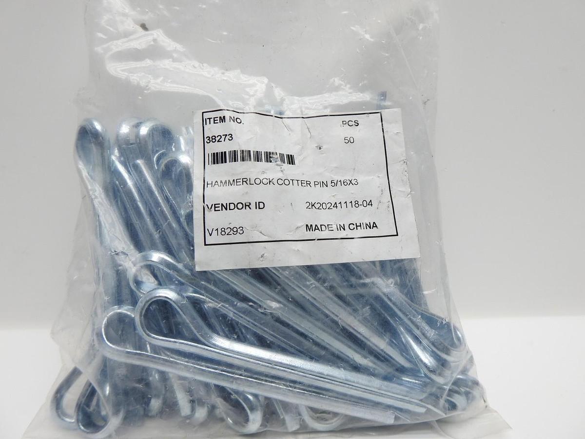 Hammerlock Cotter Pin 5/16" Dia x 3" Long Cotterpin (50 pk)