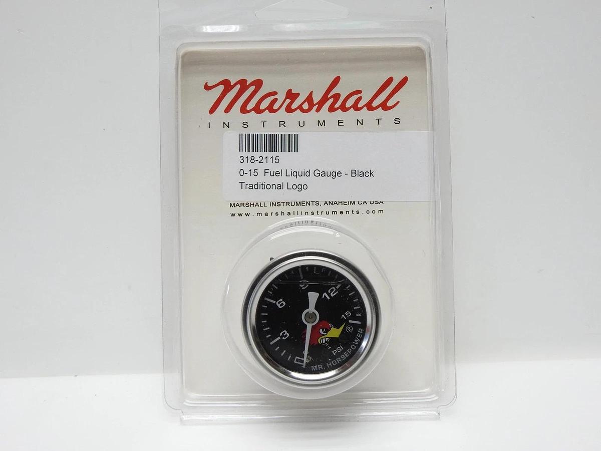 Clay Smith Cams 318-2115 Mr. Horsepower Black Fuel Pressure Gauge 0-15 PSI