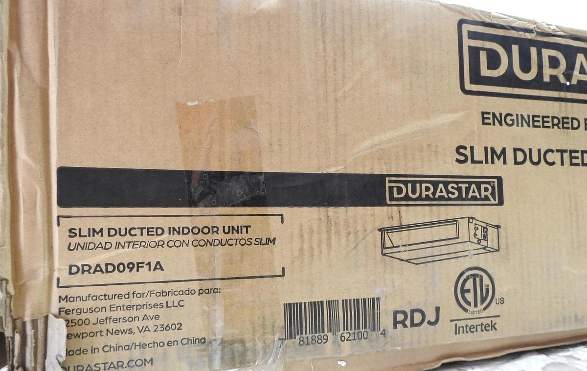 Durastar 9,000 BTU Cooling / 10,000 BTU Heating Mini Split Concealed Duct Indoor