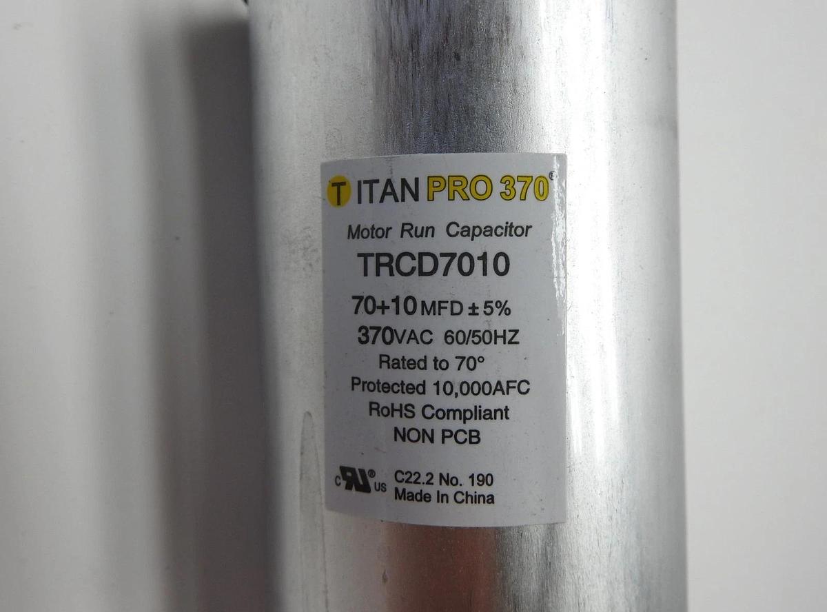 Titan Pro Round Run Capacitor 70+10MFD Packard - NOB NEW!