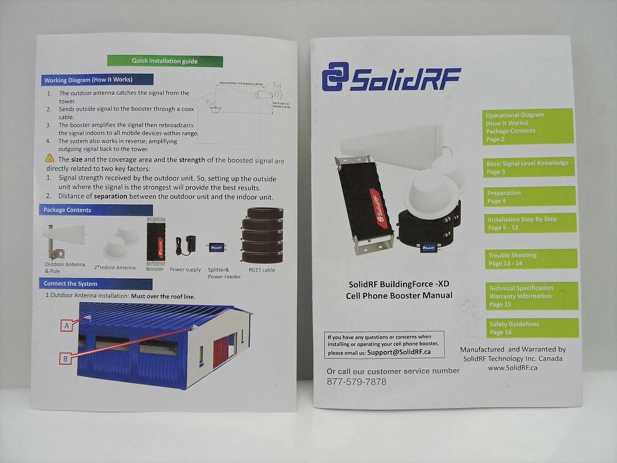 SolidRf Building Force - XD  Signal Booster All U.S. Carriers Up to 12,000 Sq Ft