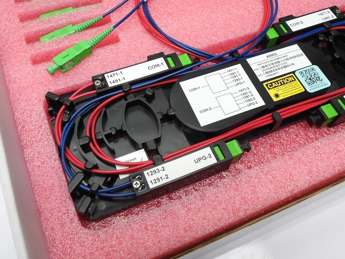 Arris OM4100, 4CH, MUX/DEMUX Pair ODW04K5FB3T1K03 Splice Tray
