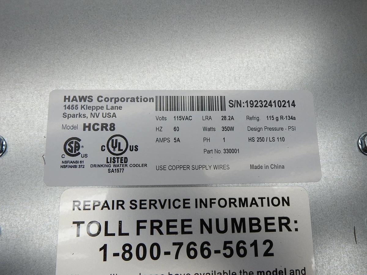 Haws HCR8 8 GPH Remote Water Chiller - NEW!